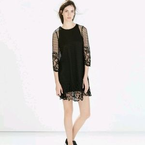 Zara NWT Sz_S See through Lace Dress